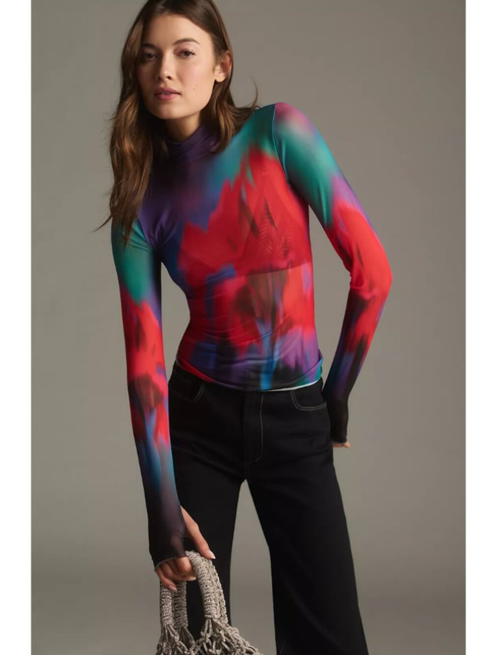 Anthropologie AFRM Zadie Long-Sleeve Top